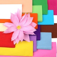 Color Crepe Paper Children DIY Handmade Paper Cuttings Origami Flower Small Saffron Paper