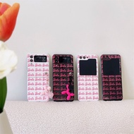 Samsung Galaxy Z Flip 5 Z Flip 4/3 5G Phone Case Barbie Letter Folding Screen Fashion