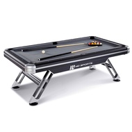 MD Sports 7.5' Titan Drop Pocket Billiard Table, Durable Steel Legs with Pool Ball and Cue Stick Set