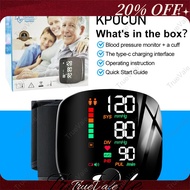 TrueVale Rechargeable Digital Blood Pressure Monitor Wrist Style Big LCD Screen With Voice