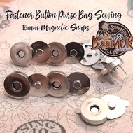 1 set 8I1012T031 Magnetic Button Lock Bag With Embroidered Core Silver Good Quality With Back