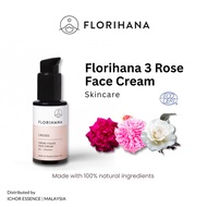 FLORIHANA 3 Roses Face Cream 50ml 三重玫瑰精华面霜 Natural and Organic Skin Care