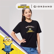 GIORDANO WOMEN 【Giordano x Minions】Women's Sorona Boyfriend Fit Short Sleeve Printed Tee 0 05395253 