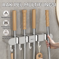 GANTUNGAN Broom Clamp Mop Broom Holder Broom Hook Broom and Mop Holder Multifunction Mop Organizer