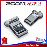 เครื่องบันทึกเสียงพกพา Zoom PodTrak P4 Podcast Recorder เครื่องบันทึกเสียงพอดแคสต์มืออาชีพ รับประกัน