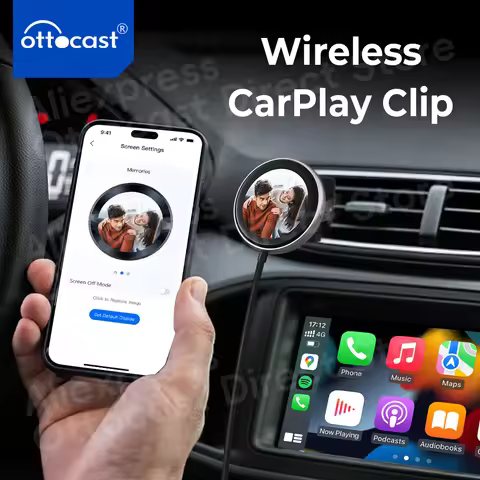 Ottocast Wireless CarPlay Adapter Clip Transform Your Drive with Personalized Covers and Aromatherap