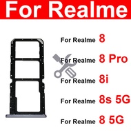SIM Card Tray For OPPO Realme 8 Pro 8i 8S Mobile Phone SIM Card Tray Holder Slot Replacement