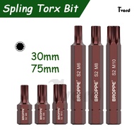 12 Point Torx Screwdriver Bit 10mm Hex Shank Magnetic 30mm 75mm Length 12 Angles Star Screw Driver B