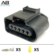 5 Pin Volkswagen Audi A4,A6,S4 Mass Air Flow Sensor (1J0973705) Socket Connector