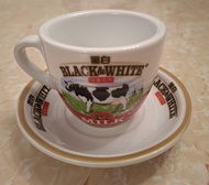Black & White 黑白淡奶咖啡杯連碟