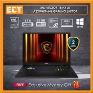 MSI Vector 18 HX AI A2XWHG-646 / WIG-644 Gaming Laptop (CU9-275HX 4.6Ghz,1/2TB SSD,32GB D5,RTX5070Ti