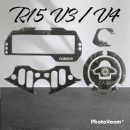 Tanki emblem R15 V3 V4/ embossed triangle sticker R15 speedometer/ R15 key embossed sticker