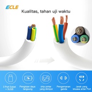 Ecle Power Strip Stop Kontak 3 Power Socket 3 Smart Usb Port Terbatas