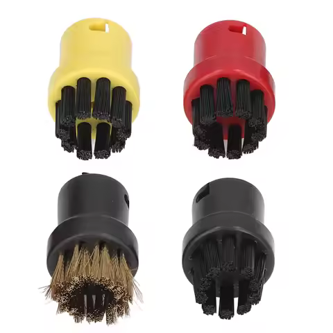 4pcs Round Small Brush Head Steam Cleaner Brushes for Karcher SC1 SC2 SC3 SC4 SC5 SC7