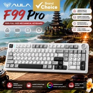 AULA F99 Pro Tri-Mode Mechanical Keyboard RGB Backlight Ergonomic Gaming Keyboard 100-Key Layout for