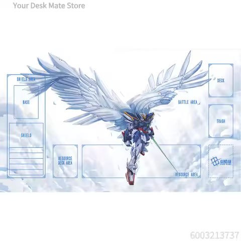 Gundam Wing Zero Anime TCG Zoned Battle Playmat Large Non-slip Extended Gaming Mouse Pad Desk Table 