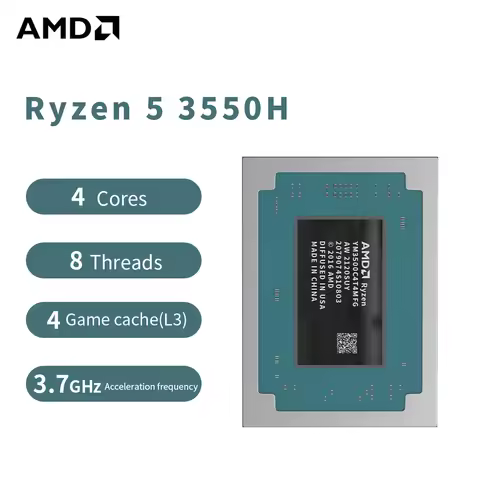 AMD R5 3550H Ryzen 5 3550H Processor 3.7GHz 4-Core 8-Thread 4MB Game Cache 14NM TDP 12-35W Socket FP