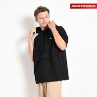 [Online Exclusive] HI STYLE Men Short Sleeve Sweatshirt Hoodies - Black - HSC410203