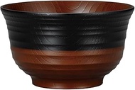 Canoe 74534 Japanese Traditional Color Lacquer Rice Bowl, 21.8 fl oz (630 ml), Jet Black