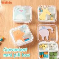 【MUL】Cute Cartoon Mini Storage Medicine Pill Box Portable Empty Travel Accesso