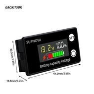 GAOXI75BK Voltmeter, Lead Acid DC 8V-100V Battery Capacity Level Indicator, Professional LiFePO4 LCD