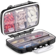 [sgstock] Fullicon Portable Pill Organizer Weekly, Large Capacity Pill Case with 7 Compartment, Mois