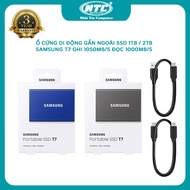 Samsung T7 SSD external portable hard drive capacity 500GB / 1TB / 2TB speed up to 1050MB/s (3 color
