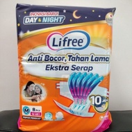 Lifree Adhesive Adult Diapers size M Contents 8pcs