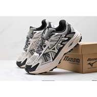 Mizuno Racer Trail Wave Rider Beta kasut larian fesyen retro putih kelabu D1GH223804 HR8O