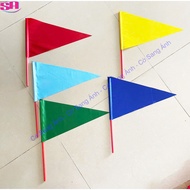 Combo of 6 colorful triangle waving flags