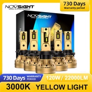 Novsight N37Y/F03Y Car H11 H4 H9005 H9006 LED Headlight Fog Light Bulb 3000K Yellow Light Warranty