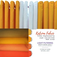 Ring Top Curtain MATTEGOLD/CHEDDAR/ORANGE 100% Katrina Fabric 4/5/6/7/8/9/10 feet (L) X 4.6 feet (W)