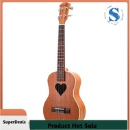 [SuperDeals.sg]26 Inch Sapele Wood 19 Fret 26 Inch Tenor Ukulele Metal String Tuning Pegs Acoustic Cutaway Guitar Rosewood Fingerboard Hawaii 4 String Guitarra