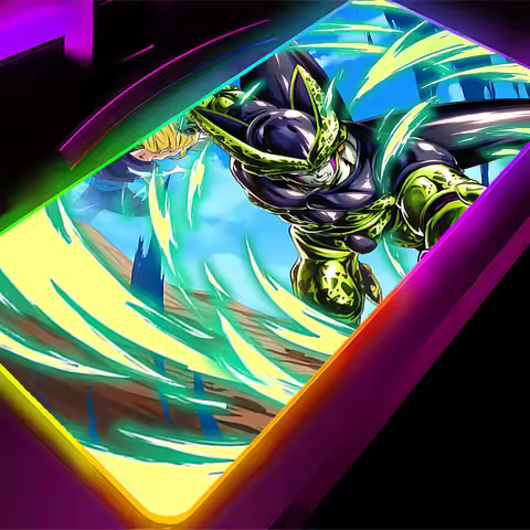 LED Mouse Pad DBZ Dragon Ball Cell Anime Gamer Rubber Computer RGB Mousepad Gaming Accessories Table