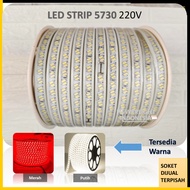 LED Strip Light 5730 220V Hose Meter and Adapter - White and Red