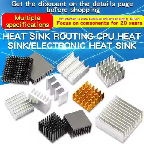 2PCS Aluminum Heatsink Radiator Cooling Cooler Conductive For Electronic Chip 40*40*11MM 100*25*10MM