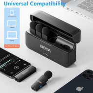 BOYA BY-V4/V4U/V4D 4-Channel Wireless Lavalier Microphone w/ChargingCase Clip on mic for Interview/v