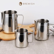 BREWISH Barista 350/550ml Stainless Steel Coffee Milk Jug Latte Americano Cream Creamer Frothing Pit
