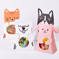 20 Baking Packaging Nougat Packaging Box Candy Packaging Cute Cartoon Animal Window Paper Box