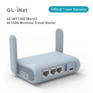 GL.iNet GL-MT1300 (Beryl) VPN Secure Travel Gigabit Wireless Router, AC1300 400Mbps (2.4GHz) + 867Mb