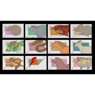 1996-2007 Macau  澳门第二轮生肖小型张全套 12枚, Macau Zodiac 12pcs MS (12 Chinese New Year Animals)