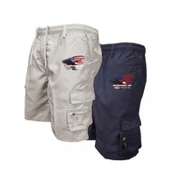 seluar pendek lelaki seluar pendek Cross-Border Foreign Trade American Style Flying Eagle Print Shor