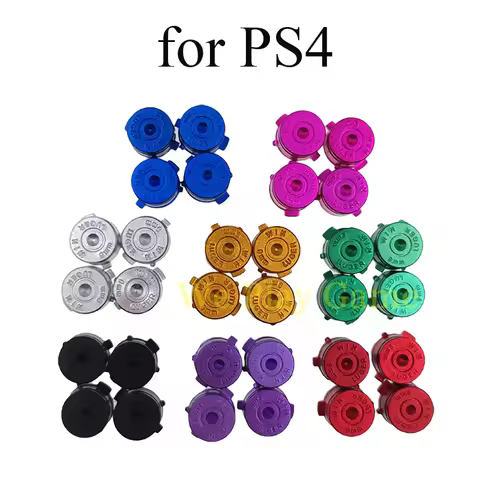 Metal Bullet ABXY Button Joystick Thumbstick Caps Replacement Part for Sony Playstation Dualshock 4 