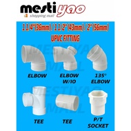 (36mm-11/4", 43mm-11/2", 56mm-2") UPVC FITTING/ELBOW/BEND W/IO/SOCKET/STRAIGHTCOUPLING/TEE/PT/SOCKET