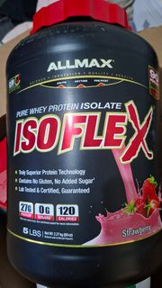 **現貨有售** ALLMAX Isoflex Pure Whey Protein Isolate 增肌奶粉/超純分離乳清蛋白粉 Strawberry 5lbs 士多啤梨味 5磅