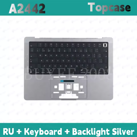 Laptop New A2442 Topcase for Macbook Pro A2442 Top Case RU with Keyboard and Backlight Silver
