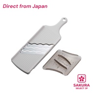 Arnest Slicer (Triple Wave) with stainless steel blade, safety holder, white W 10cm x D 32cm x H 3cm