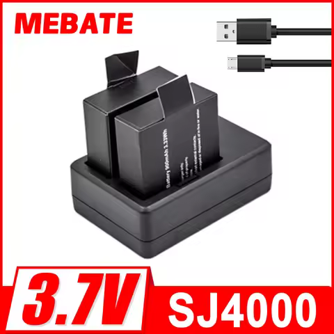 900mAh SJ4000 Battery + Charger For SJCAM SJ5000 WIFI SJ7000 SJ8000 SJ4000WIFI SJ6000 EKEN H9R M10 4