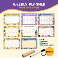 Wipe and Clean | Weekly Planner | Text & School Schedule Poster | Timetable School | Schedule