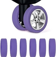 Luggage Wheel Cover Set of 8, Silicone Luggage Wheel Covers Luggage Wheel Protectors Luggage Wheel Protectors Suitable for Most Luggage Wheels and Office Chairs Noise Free (Purple)